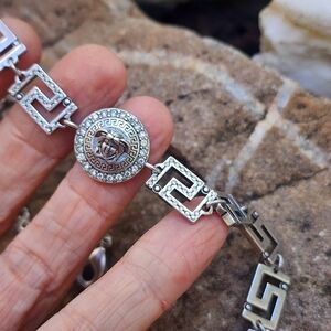 Versace Greca Medusa Cental coin Chain Necklace/Chocker Logo Designer Jewelry